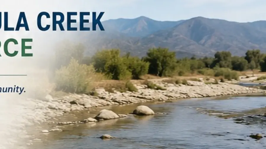 Santa Paula Creek and surrounding mountains